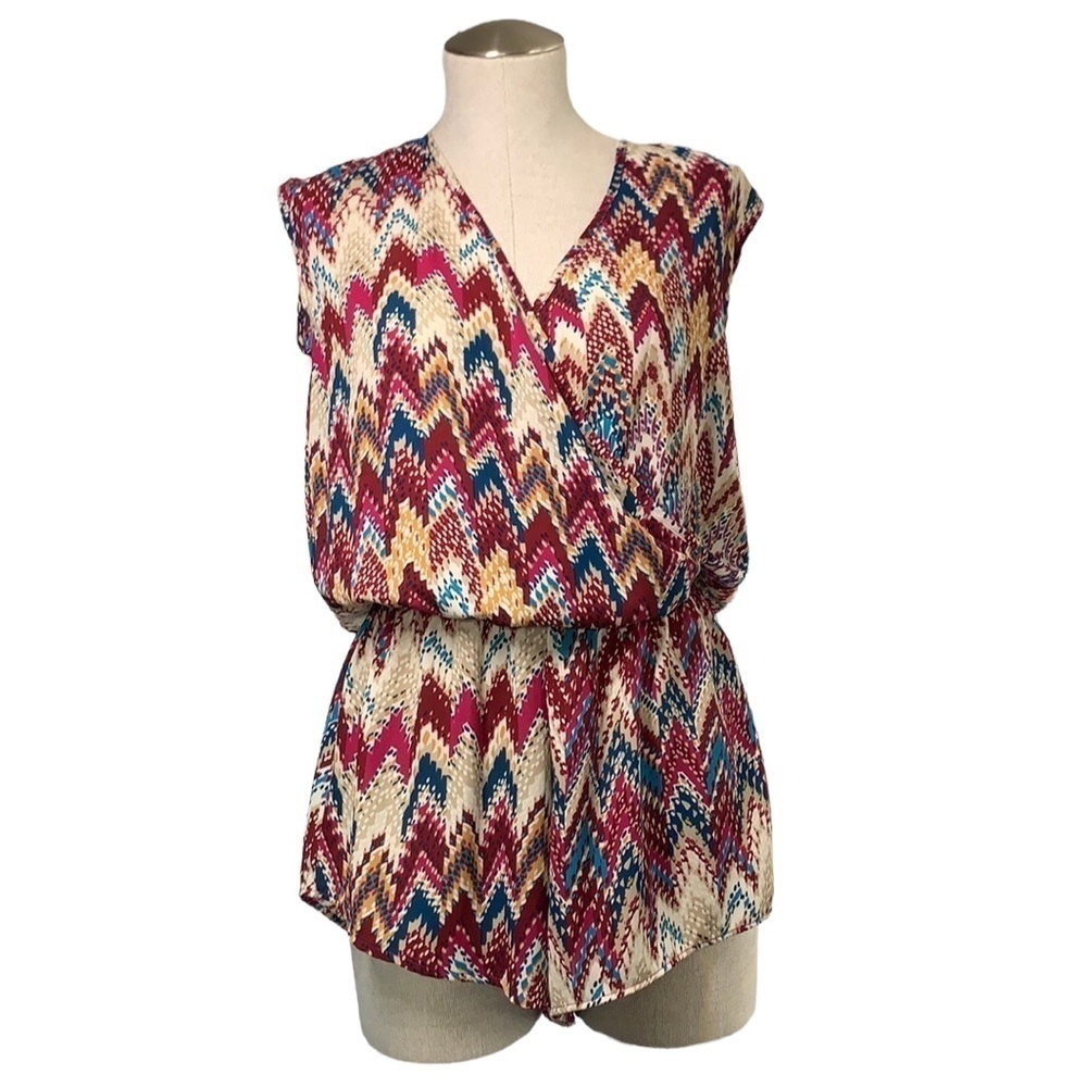 Olivaceous Open Back Romper - Multicolor, Size Sm… - image 2